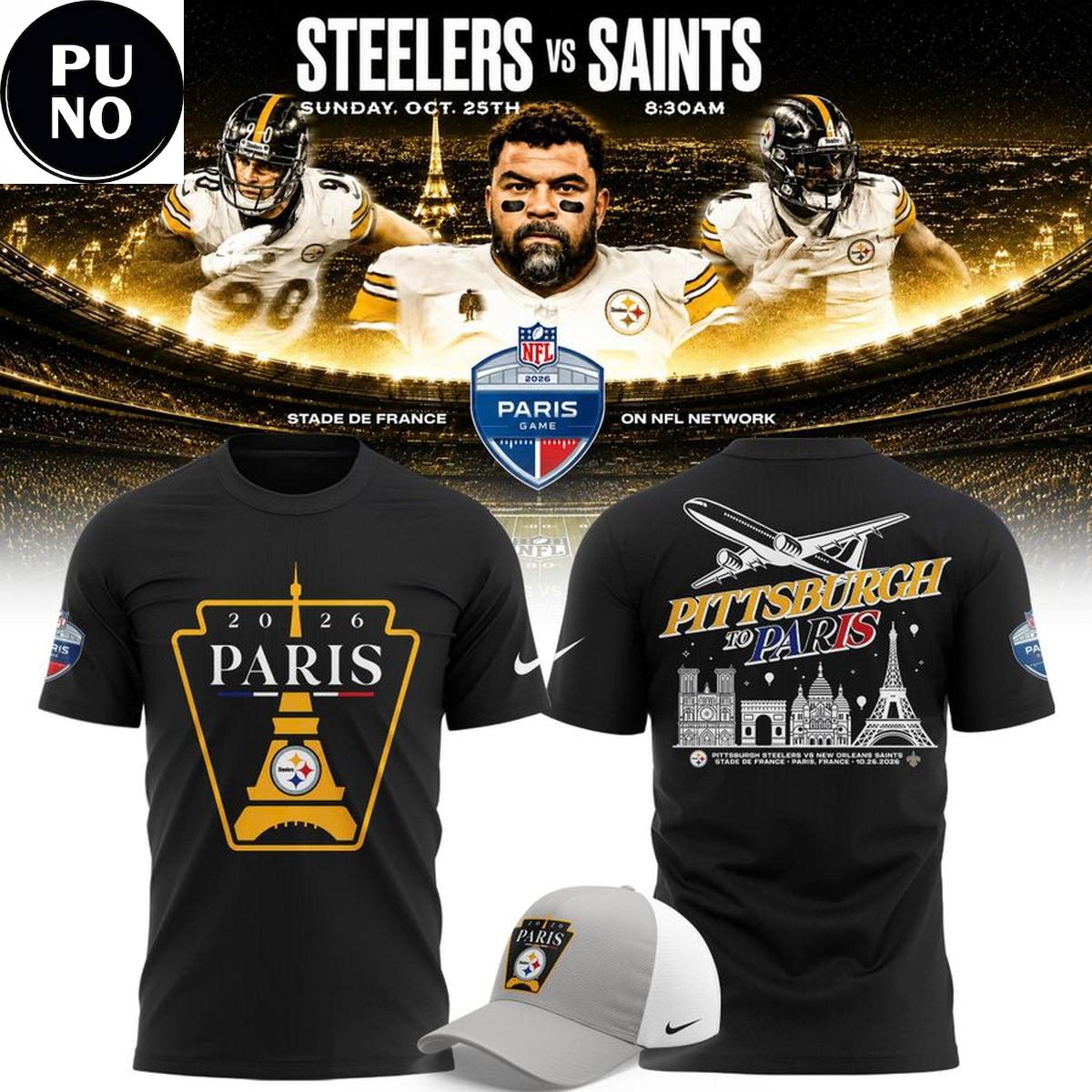 Pittsburgh Steelers Paris Game 2026 Hoodie T-Shirt