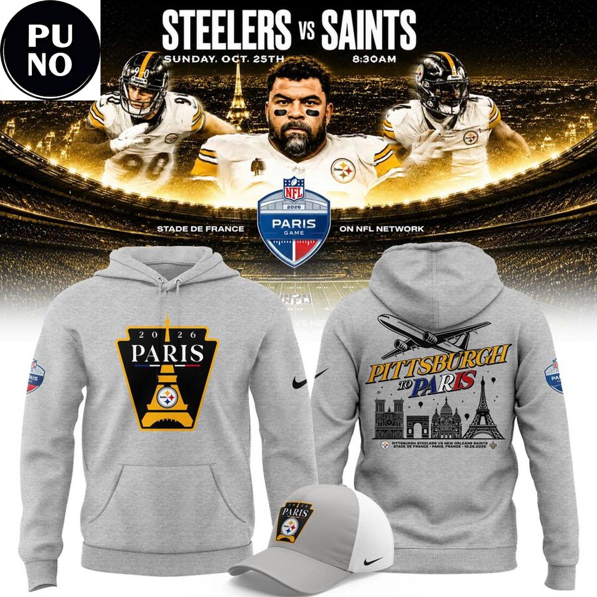Pittsburgh Steelers Paris Game 2026 Hoodie T-Shirt
