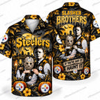 Pittsburgh Steelers Slasher Brothers Ensemble Halloween Hawaiian Shirt