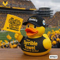 Pittsburgh Steelers Terrible Towel Rubber Duck Ornament