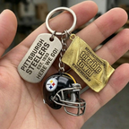 Pittsburgh Steelers Terrible Towel Here We Go Keychain