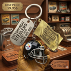 Pittsburgh Steelers Terrible Towel Here We Go Keychain