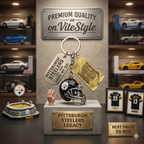 Pittsburgh Steelers Terrible Towel Here We Go Keychain