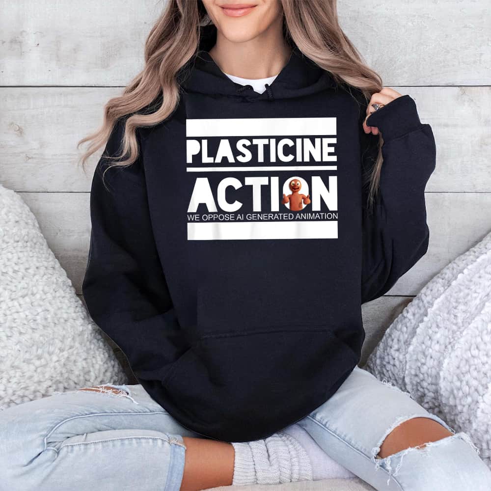Plasticine Action We Oppose AI Generated Animation Shirt