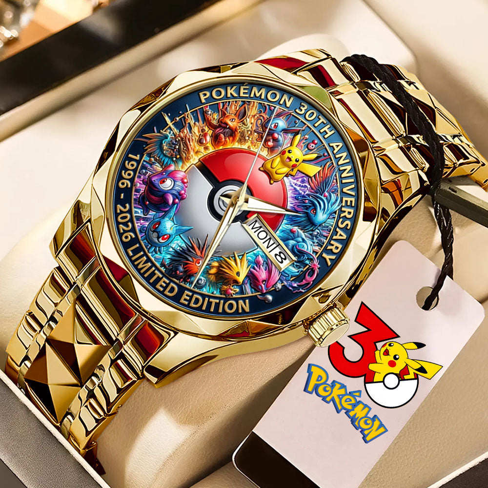 Pokemon 30th Anniversary 2026 Alloy Luxury Quartz Watch - TMTHU3781