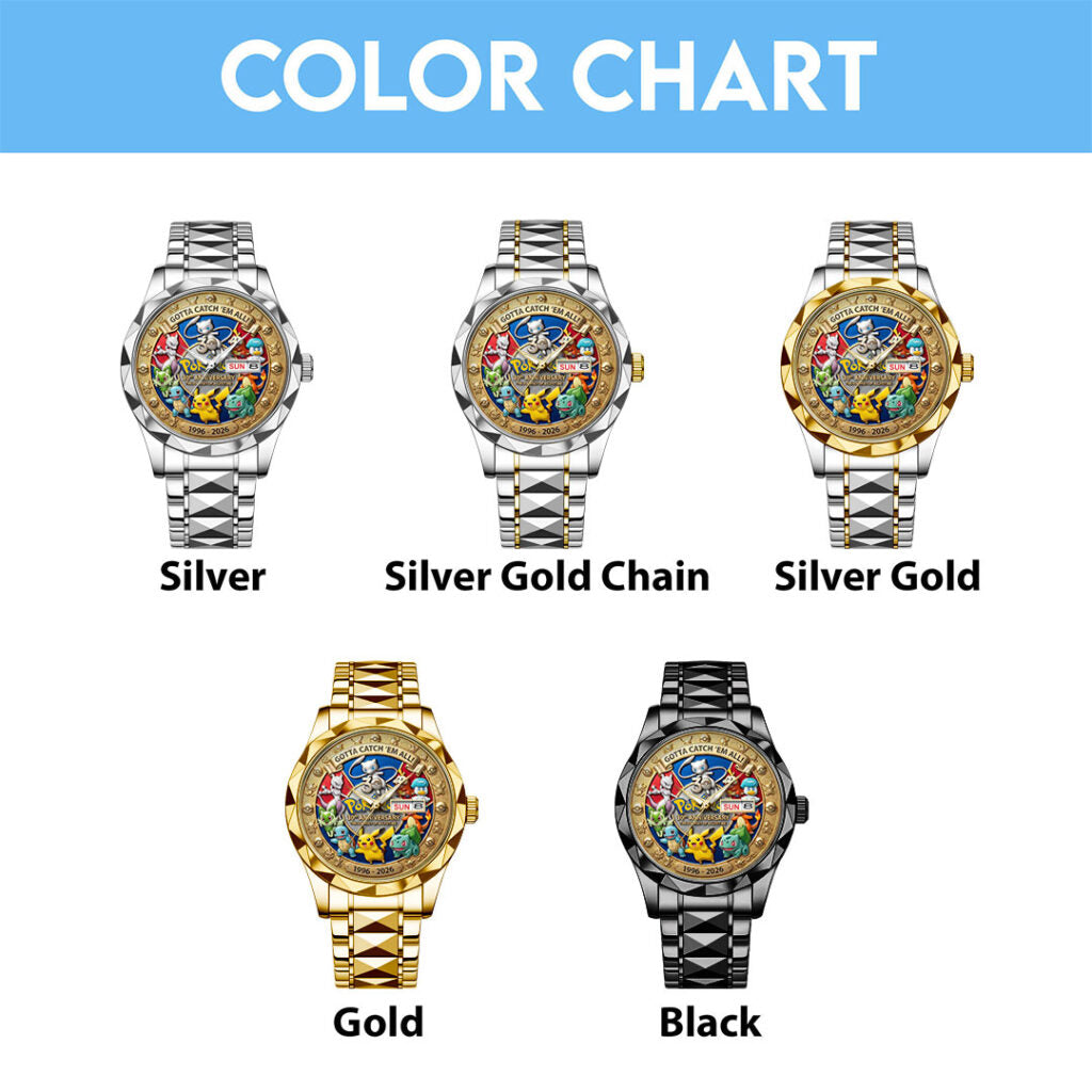 Pokemon 30th Anniversary 2026 Alloy Luxury Quartz Watch - VANDH5083