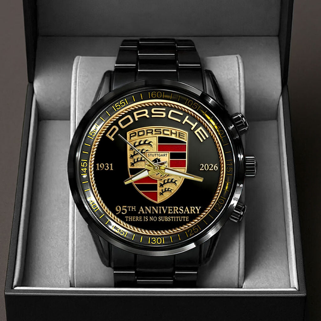 Porsche 95th Anniversary Black Stainless Steel Watch - HOATT15983