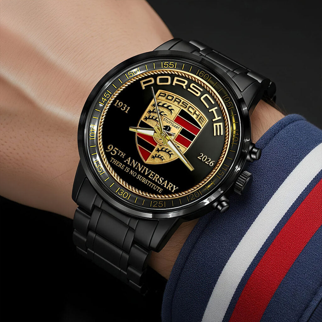 Porsche 95th Anniversary Black Stainless Steel Watch - HOATT15983