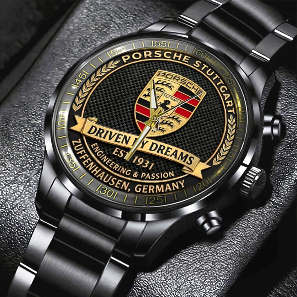 Porsche Stuttgart Black Stainless Steel Watch - TANTN20824