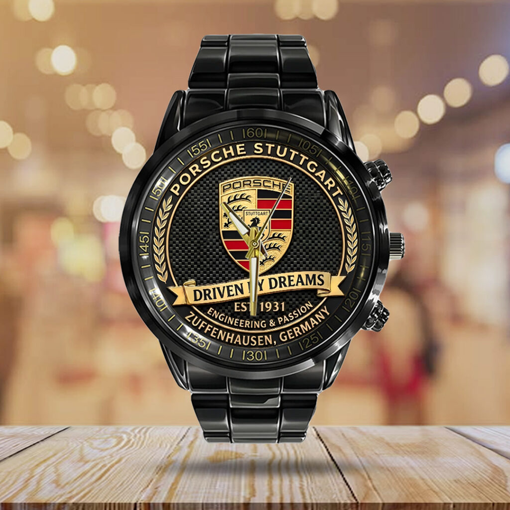 Porsche Stuttgart Black Stainless Steel Watch - TANTN20824