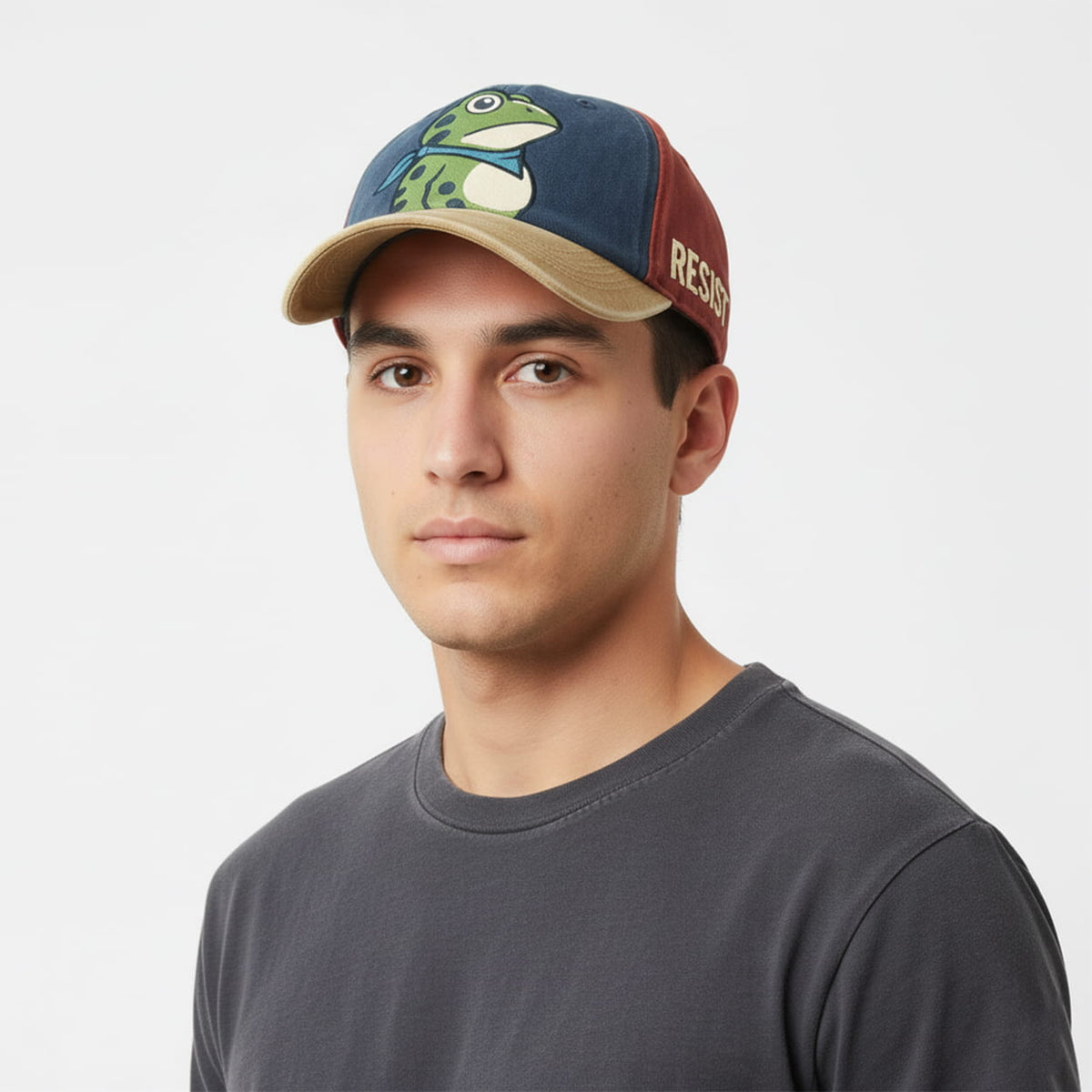 Portland Frog Resist Print Hat
