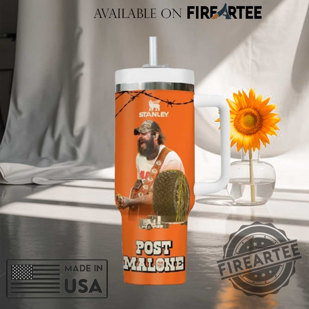 Post Malone F1 Trillion Big Ass Stadium Tour Custom Stanley Style Tumbler With Handle