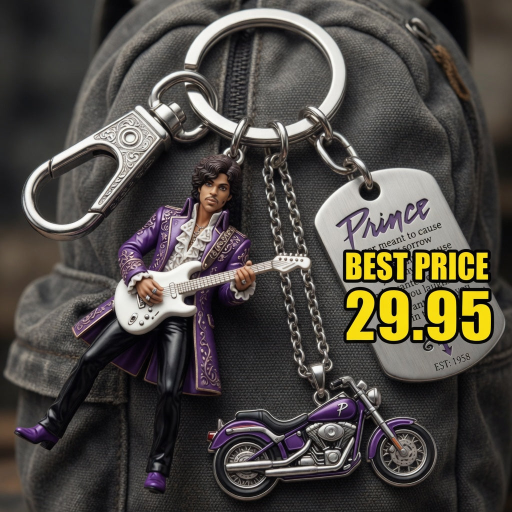 Prince Purple Rain Keychain