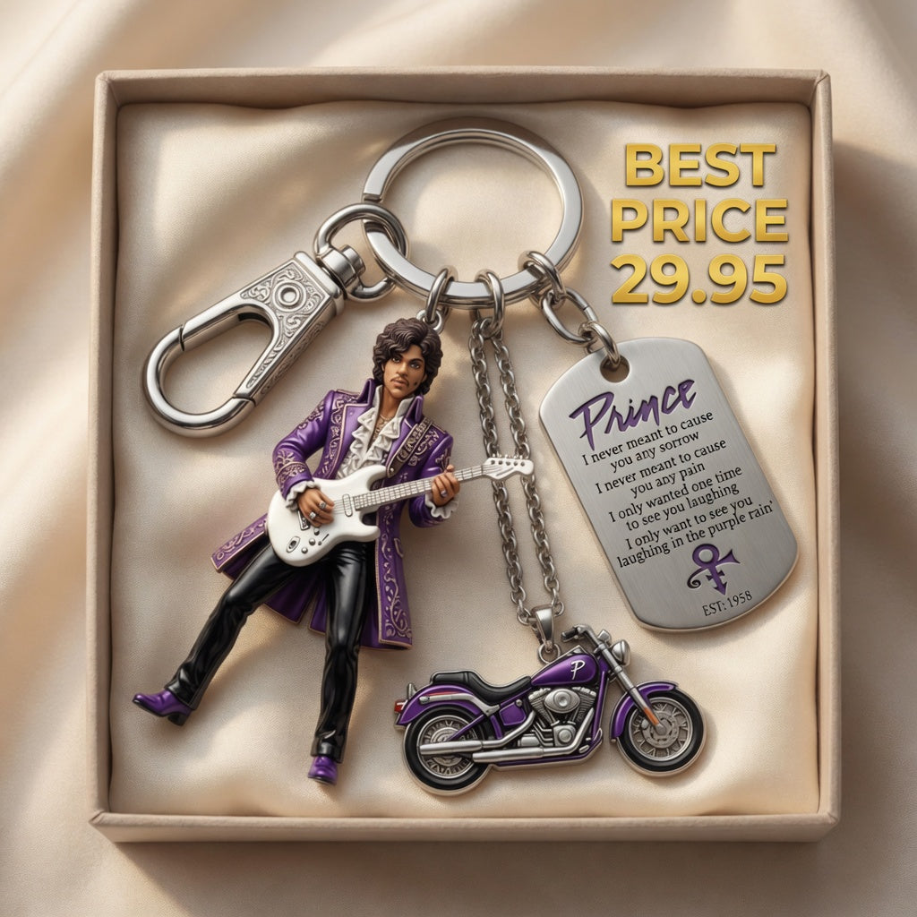 Prince Purple Rain Keychain