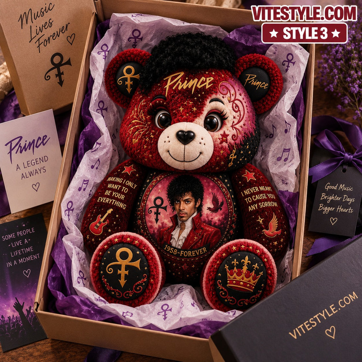Prince Bear Shaped Pillow