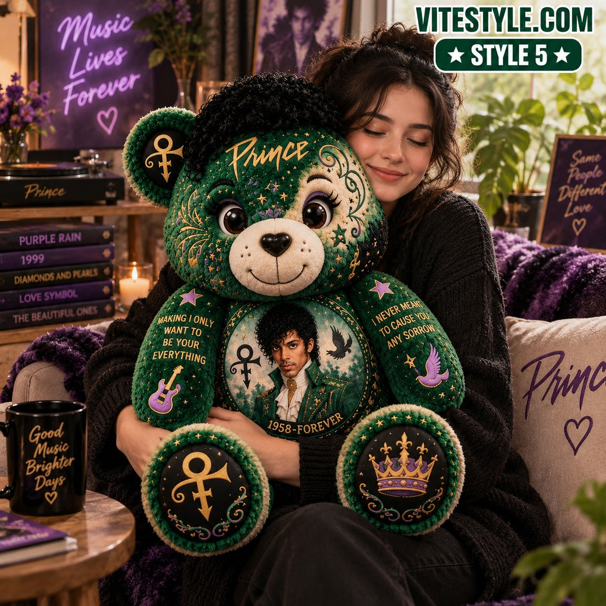Prince Bear Shaped Pillow