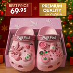 Puff Pink Croc Charms
