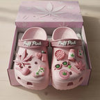 Puff Pink Croc Charms