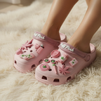 Puff Pink Croc Charms