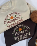 Pumpkin Spice Latte Embroidered Sweatshirt