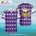 Purple Pattern Minnesota Vikings Floral Hawaiian Shirt