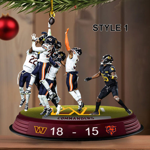 Washington Commanders Hail Mary against Chicago Bears ornament