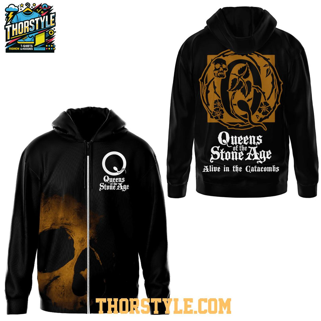 Queen Of The Stone Age Alive In The Catacombs 2025 Hoodie T-Shirt