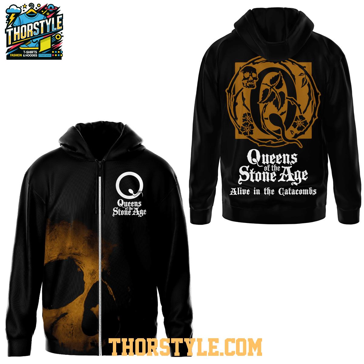 Queen Of The Stone Age Alive In The Catacombs 2025 Hoodie T-Shirt