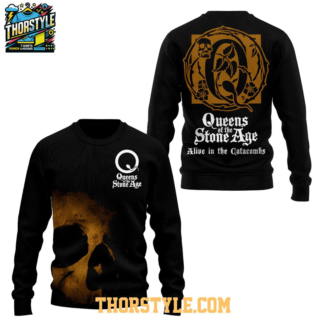 Queen Of The Stone Age Alive In The Catacombs 2025 Hoodie T-Shirt