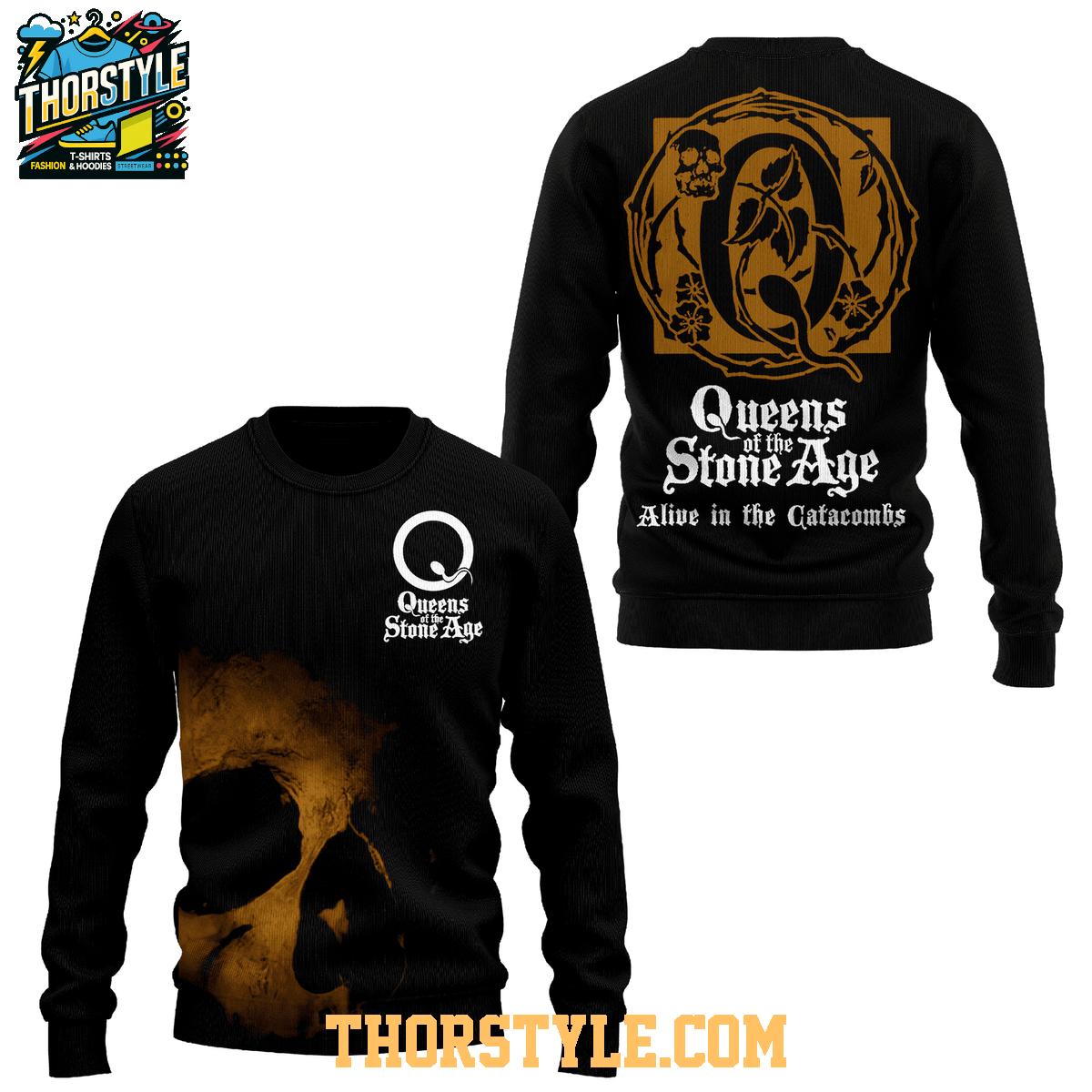 Queen Of The Stone Age Alive In The Catacombs 2025 Hoodie T-Shirt
