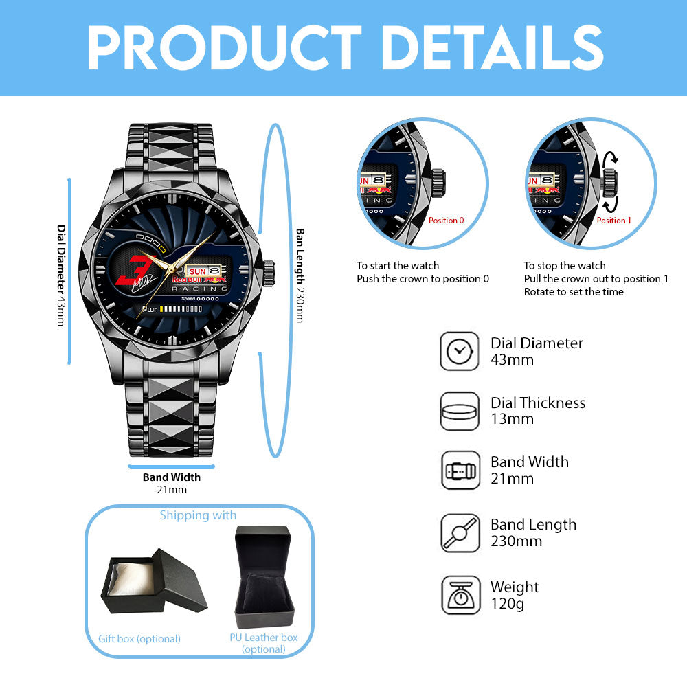 Red Bull Racing x Max Verstappen Alloy Luxury Quartz Watch - TANTN19911