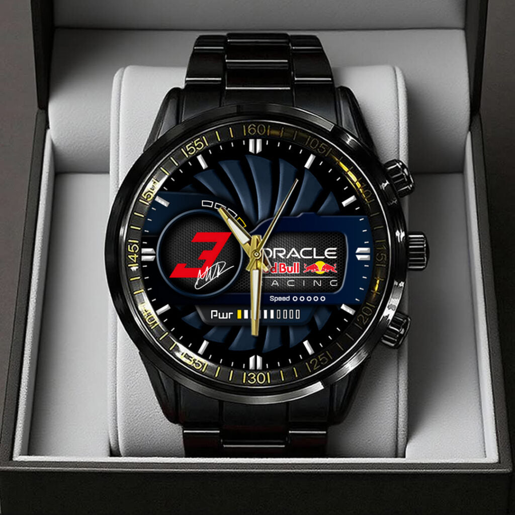 Red Bull Racing x Max Verstappen Black Stainless Steel Watch - TANTN19910