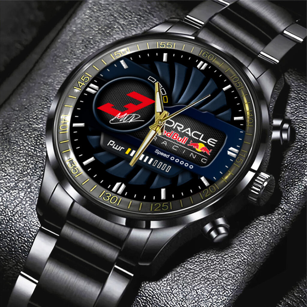 Red Bull Racing x Max Verstappen Black Stainless Steel Watch - TANTN19910