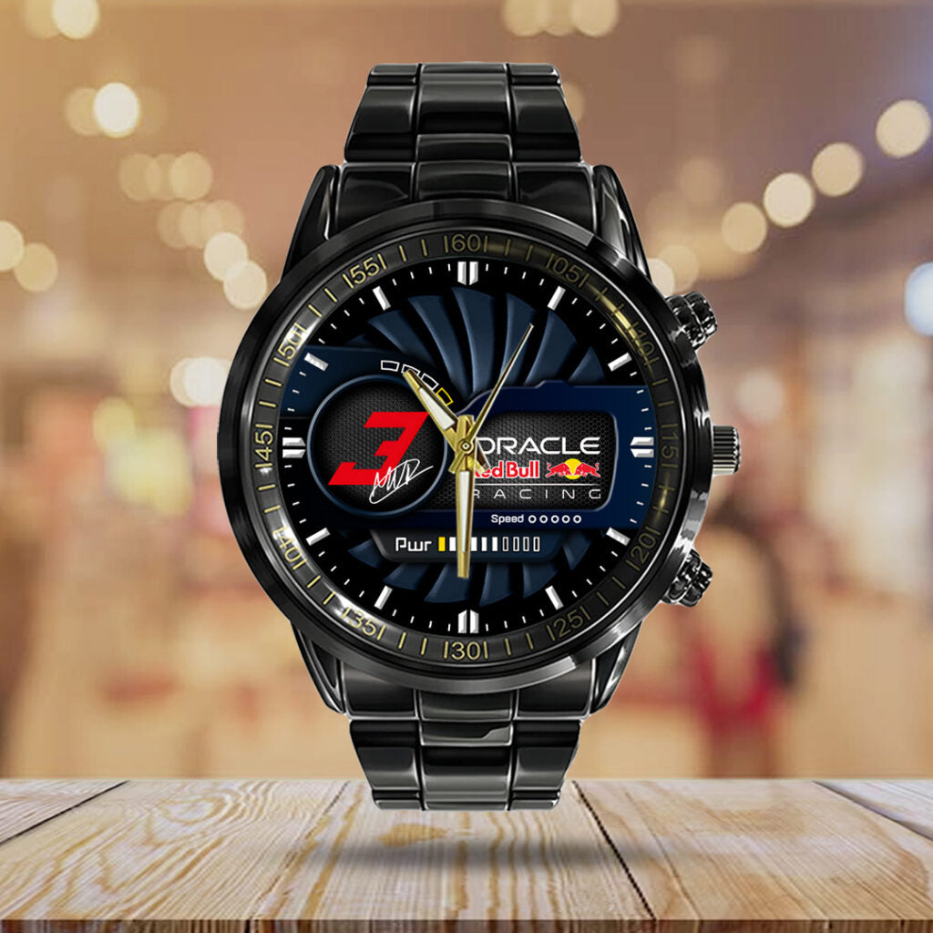 Red Bull Racing x Max Verstappen Black Stainless Steel Watch - TANTN19910
