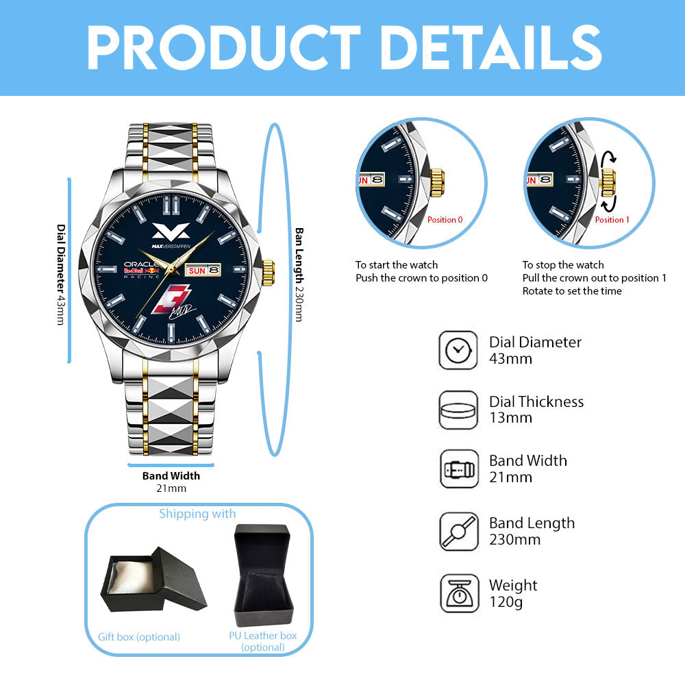 Red Bull Racing x Max Verstappen Alloy Luxury Quartz Watch - TANTN21900