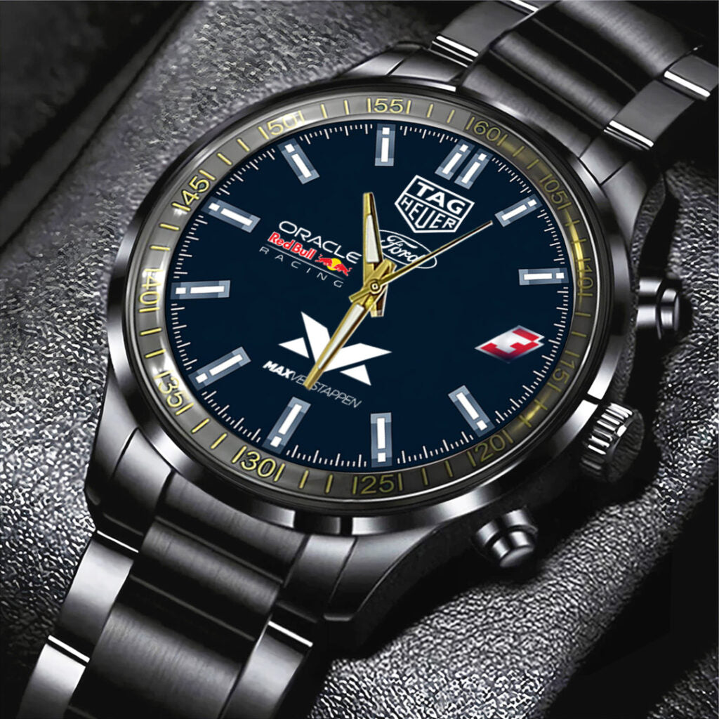 Red Bull Racing x Max Verstappen Black Stainless Steel Watch - TANTN21901