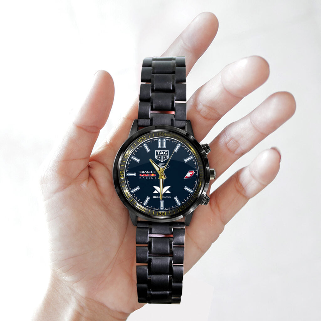 Red Bull Racing x Max Verstappen Black Stainless Steel Watch - TANTN21901