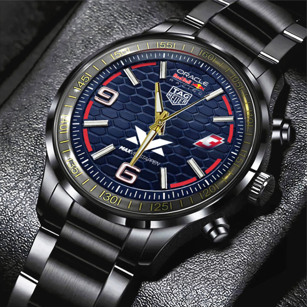 Red Bull Racing x Max Verstappen Black Stainless Steel Watch - TANTN21903