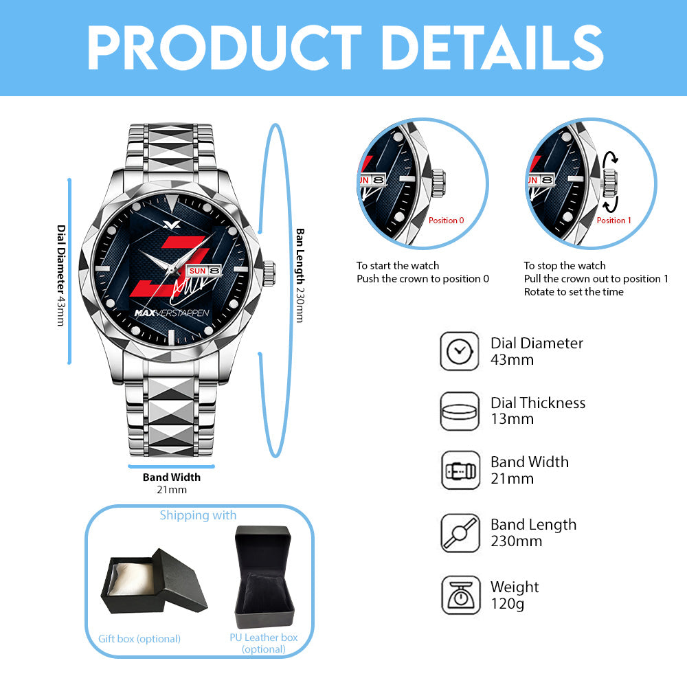 Red Bull Racing x Max Verstappen Alloy Luxury Quartz Watch - TANTN20091