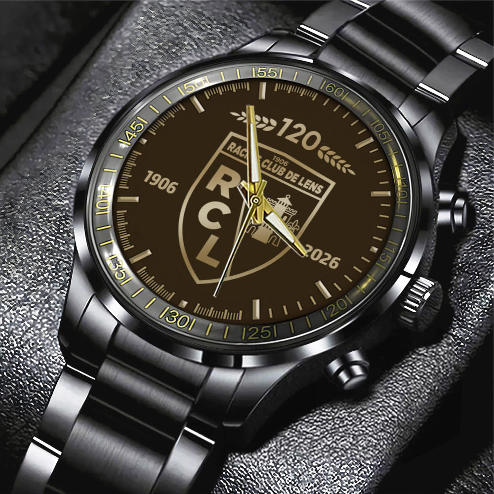 RC Lens 120th Anniversary Black Stainless Steel Watch - TANTN19306