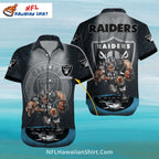 Raiders Hawaiian Shirt Space Theme With Aggressive Mascot