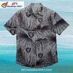 Raiders Hawaiian Shirt With Tropical Palm Leaves Pattern