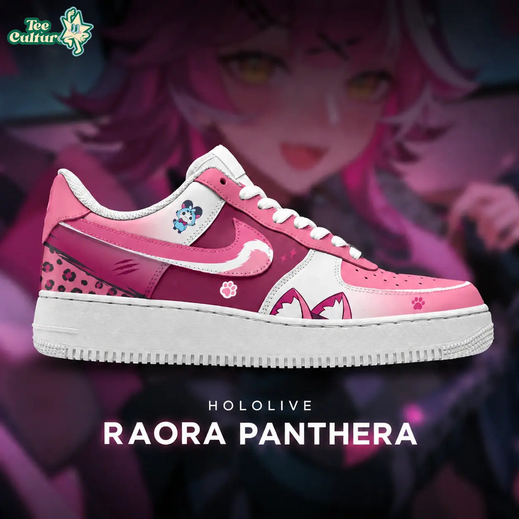 Raora Panthera Hololive Custom Low Top Shoes Anime Sneaker