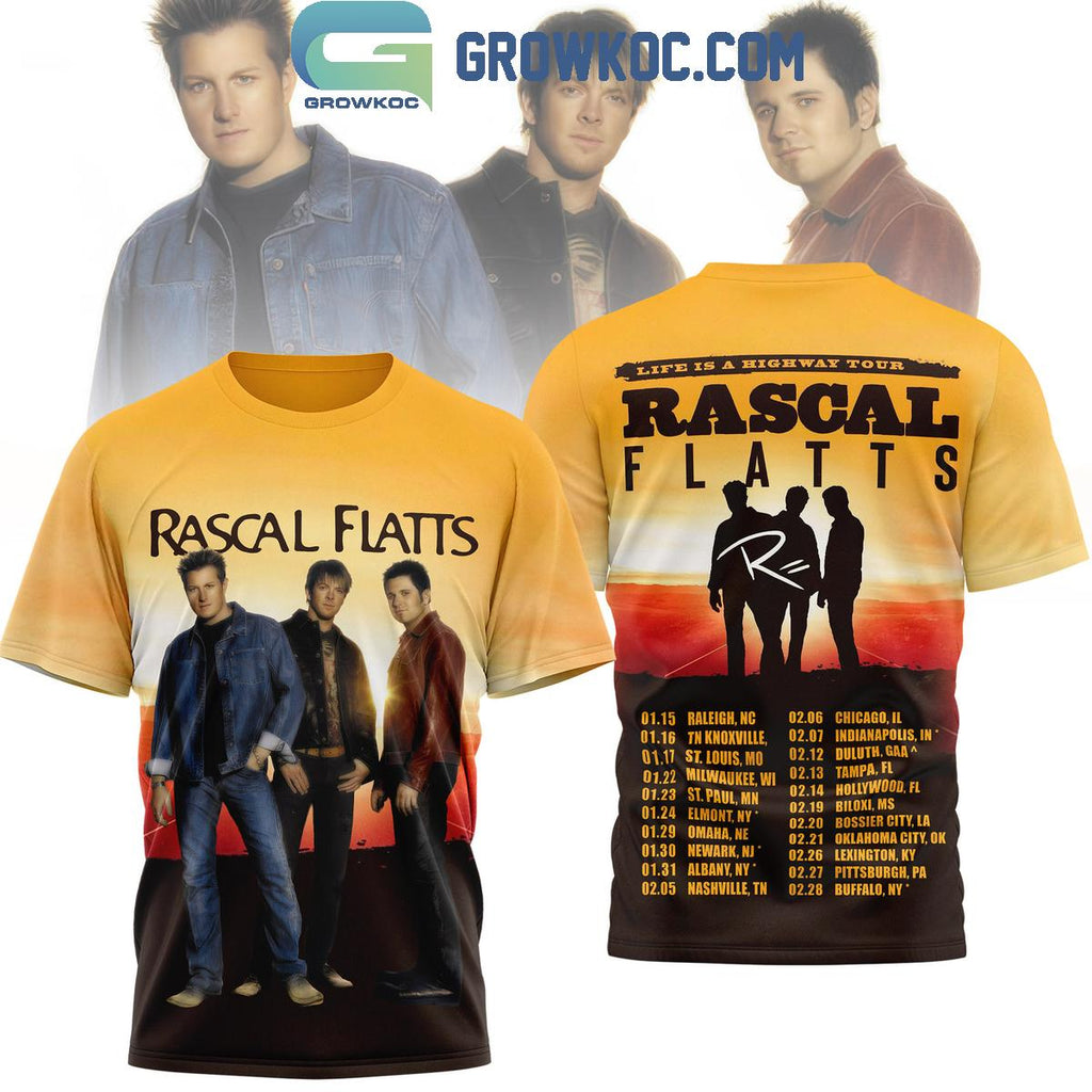Rascal Flatts Life Is A Highway Tour Hoodie T-Shirt