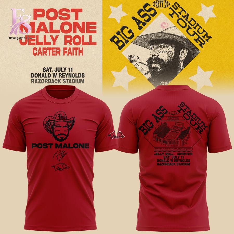 Razorbacks Post Malone Big Ass Stadium Tour Shirt