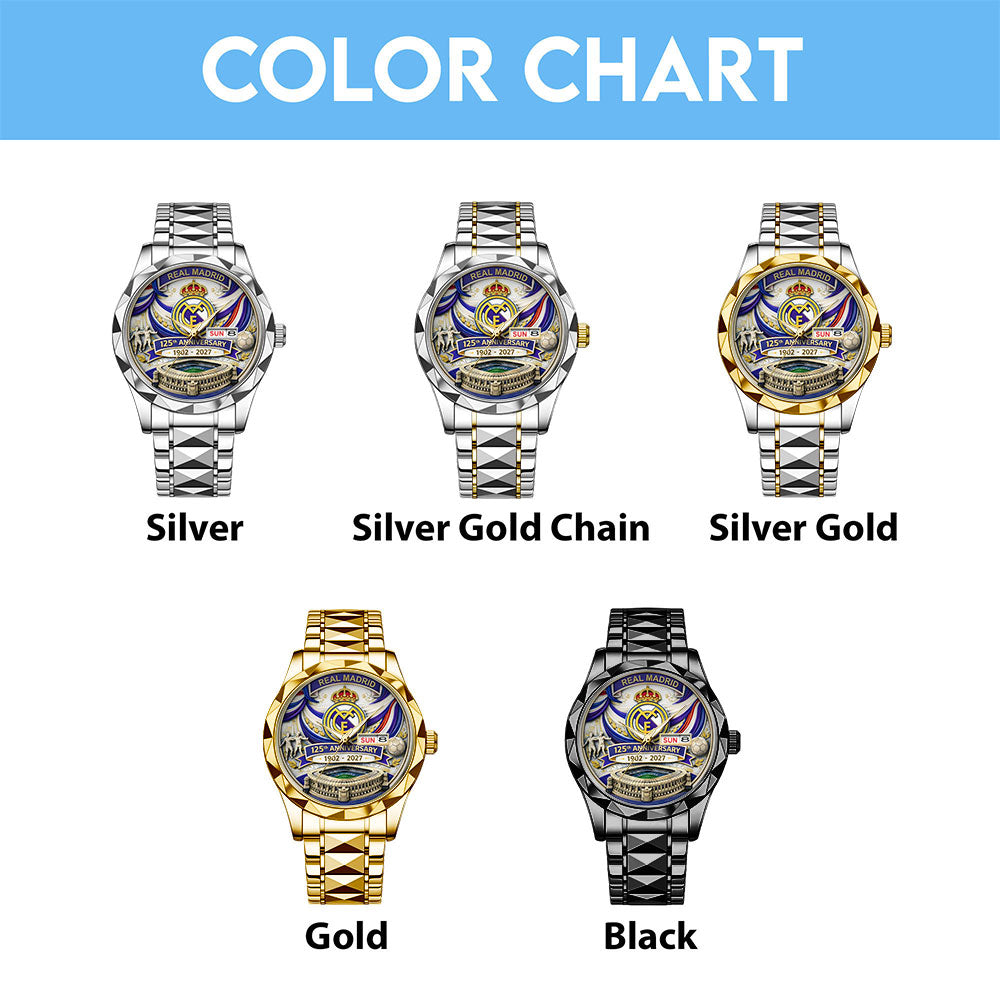 Real Madrid 125th Anniversary Alloy Luxury Quartz Watch - TANTN22762