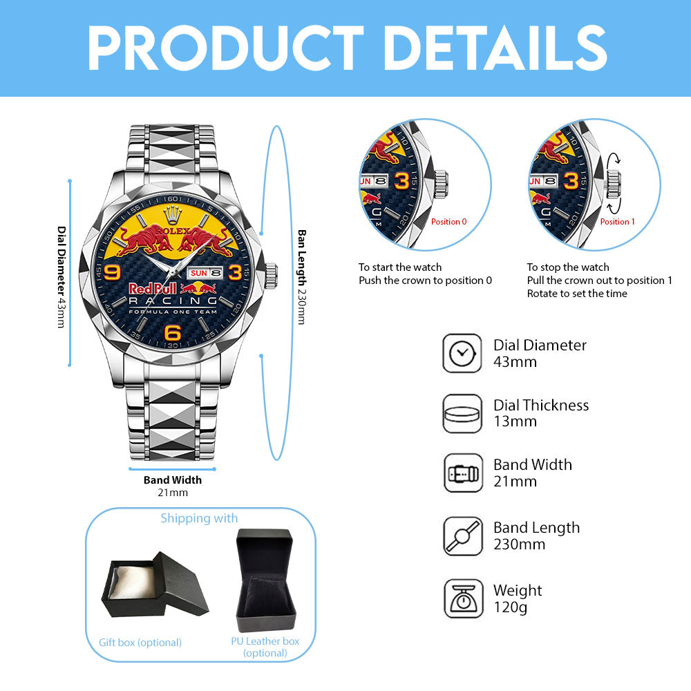 Red Bull Racing x Rolex Alloy Luxury Quartz Watch - TMTHU5951