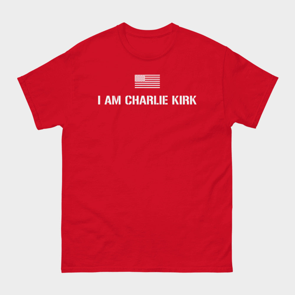 Red I Am Charlie Kirk Shirt