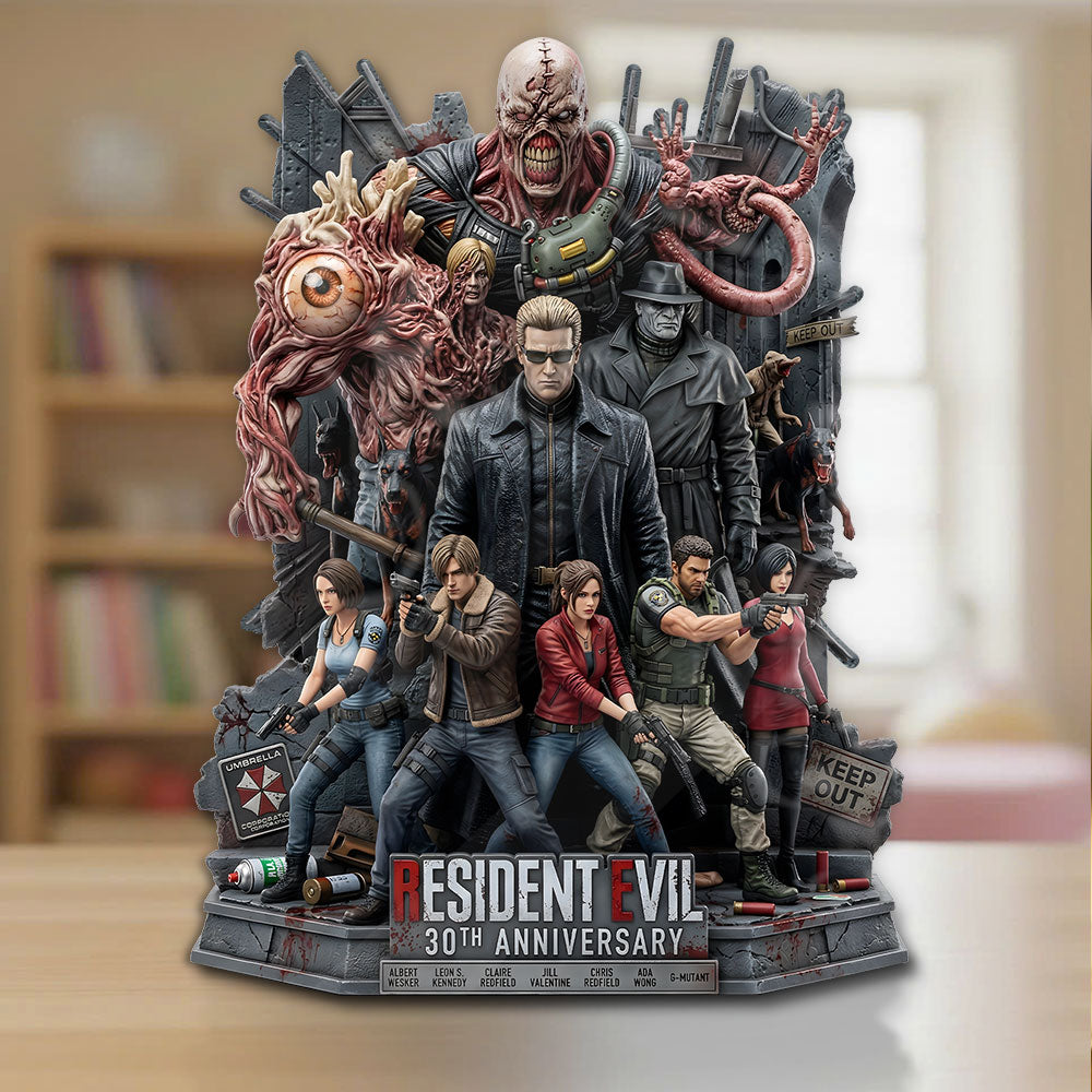 Resident Evil 30th Anniversary Custom Shape Acrylic Plaque – TMTHU4810