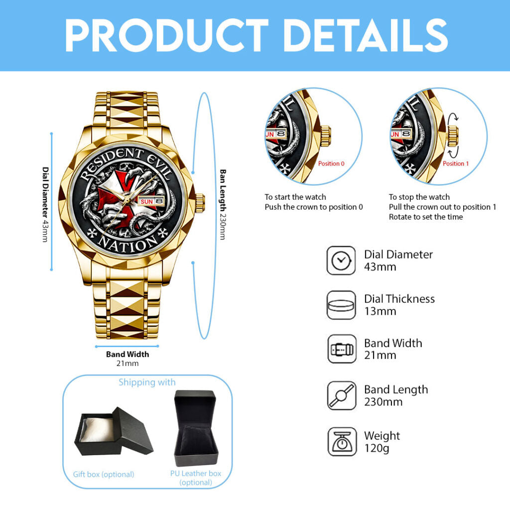Resident Evil Alloy Luxury Quartz Watch - HOATT16746
